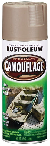 Specialty 1917830 Camouflage Spray Paint, Ultra Flat, Khaki, 12 oz, Can